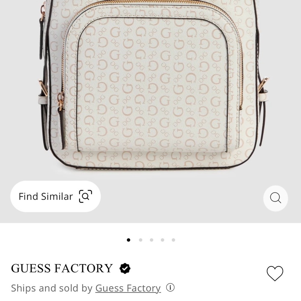 GUESS Light Pink Monogram Backpack READ descripti… - image 13